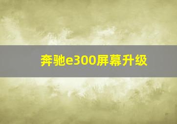 奔驰e300屏幕升级