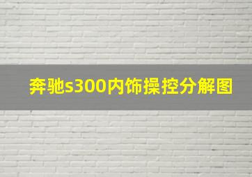 奔驰s300内饰操控分解图