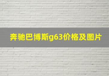 奔驰巴博斯g63价格及图片