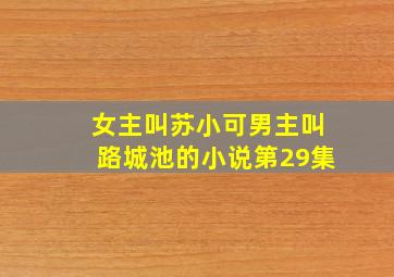 女主叫苏小可男主叫路城池的小说第29集