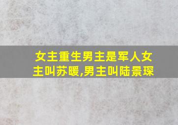 女主重生男主是军人女主叫苏暖,男主叫陆景琛