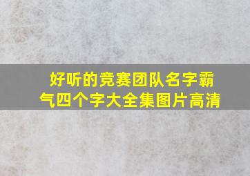 好听的竞赛团队名字霸气四个字大全集图片高清