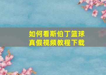 如何看斯伯丁篮球真假视频教程下载