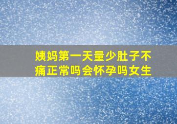 姨妈第一天量少肚子不痛正常吗会怀孕吗女生