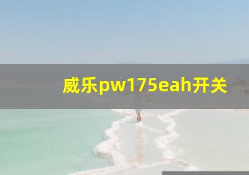 威乐pw175eah开关