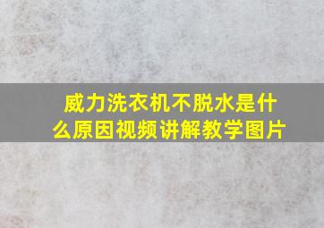 威力洗衣机不脱水是什么原因视频讲解教学图片