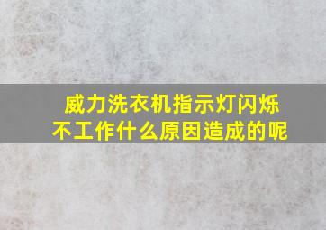 威力洗衣机指示灯闪烁不工作什么原因造成的呢