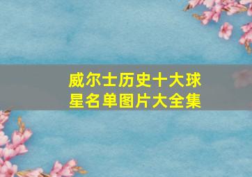 威尔士历史十大球星名单图片大全集