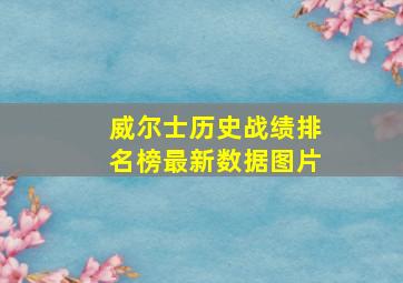 威尔士历史战绩排名榜最新数据图片