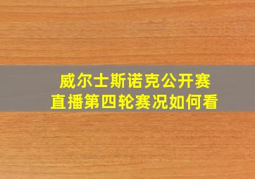 威尔士斯诺克公开赛直播第四轮赛况如何看