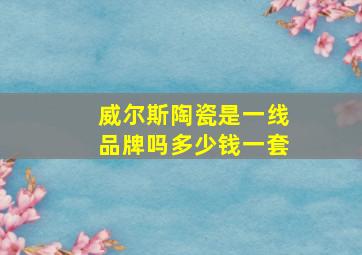 威尔斯陶瓷是一线品牌吗多少钱一套