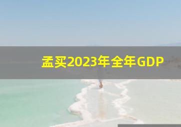 孟买2023年全年GDP