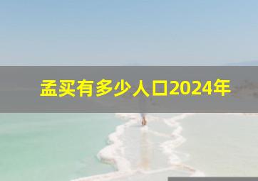 孟买有多少人口2024年