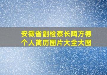 安徽省副检察长陶方德个人简历图片大全大图