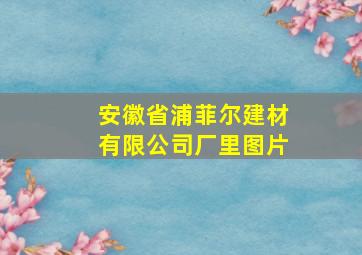 安徽省浦菲尔建材有限公司厂里图片