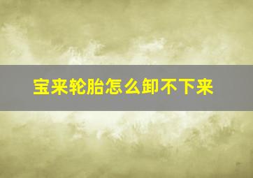 宝来轮胎怎么卸不下来