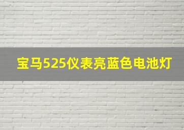 宝马525仪表亮蓝色电池灯