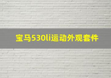 宝马530li运动外观套件