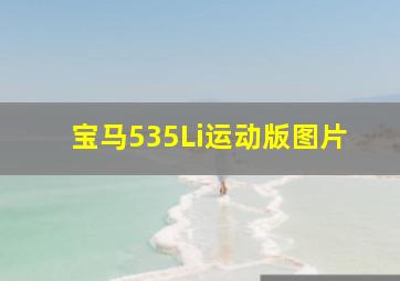 宝马535Li运动版图片