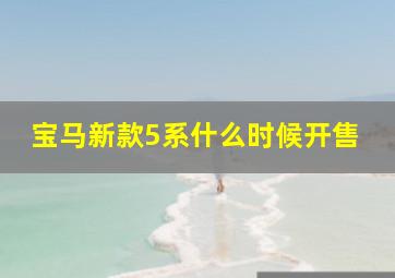 宝马新款5系什么时候开售