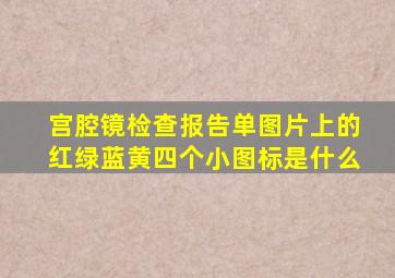 宫腔镜检查报告单图片上的红绿蓝黄四个小图标是什么