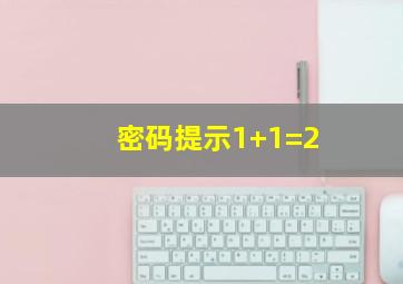 密码提示1+1=2