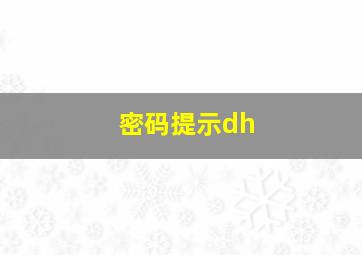 密码提示dh