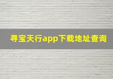 寻宝天行app下载地址查询