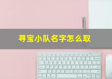 寻宝小队名字怎么取