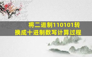 将二进制110101转换成十进制数写计算过程