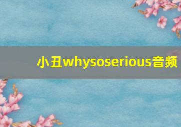 小丑whysoserious音频