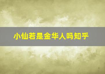 小仙若是金华人吗知乎