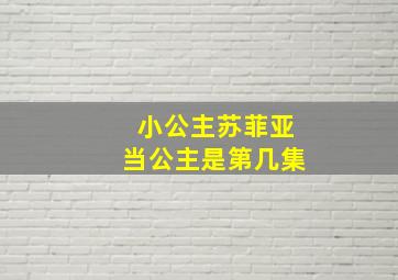 小公主苏菲亚当公主是第几集