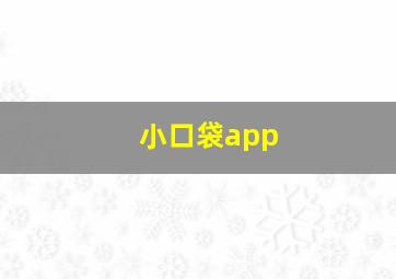 小口袋app