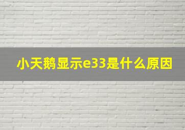 小天鹅显示e33是什么原因