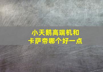 小天鹅高端机和卡萨帝哪个好一点