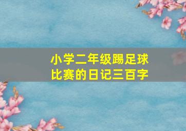 小学二年级踢足球比赛的日记三百字