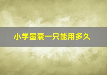 小学墨囊一只能用多久