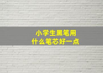 小学生黑笔用什么笔芯好一点