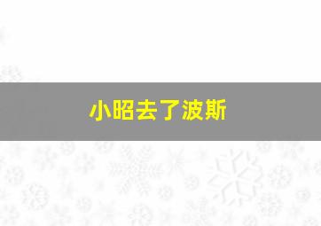 小昭去了波斯