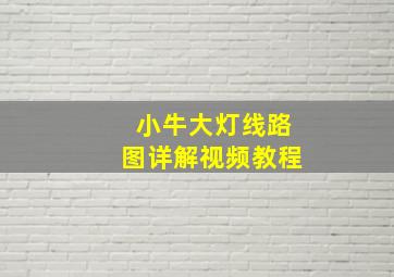 小牛大灯线路图详解视频教程