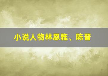 小说人物林恩雅、陈晋