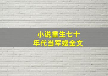 小说重生七十年代当军嫂全文