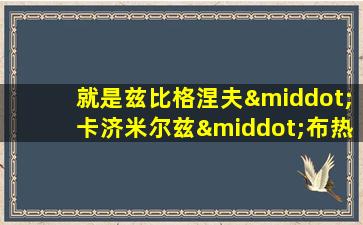 就是兹比格涅夫·卡济米尔兹·布热津斯基