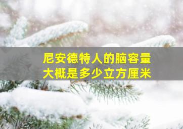 尼安德特人的脑容量大概是多少立方厘米