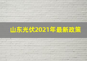 山东光伏2021年最新政策