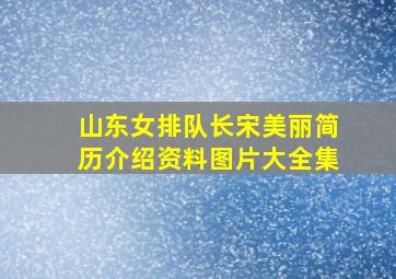 山东女排队长宋美丽简历介绍资料图片大全集