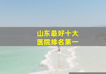 山东最好十大医院排名第一