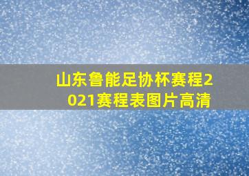 山东鲁能足协杯赛程2021赛程表图片高清