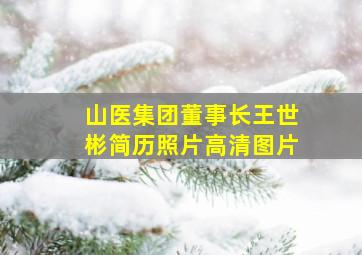 山医集团董事长王世彬简历照片高清图片